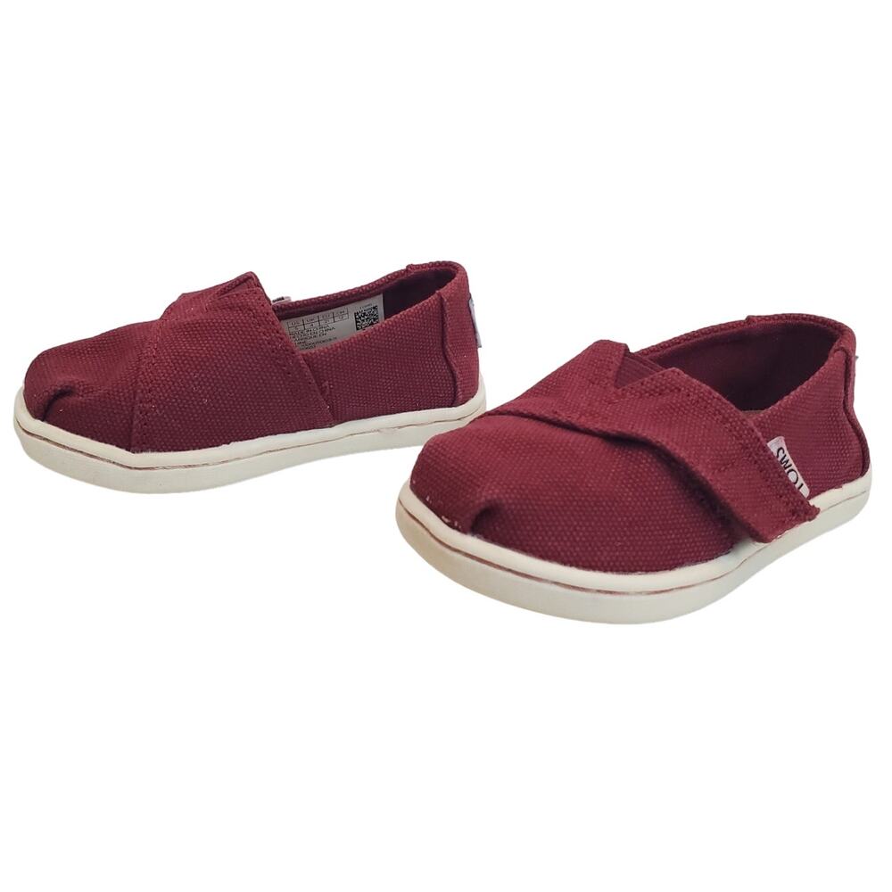 Toms Kids Maroon Slip-On Sandals